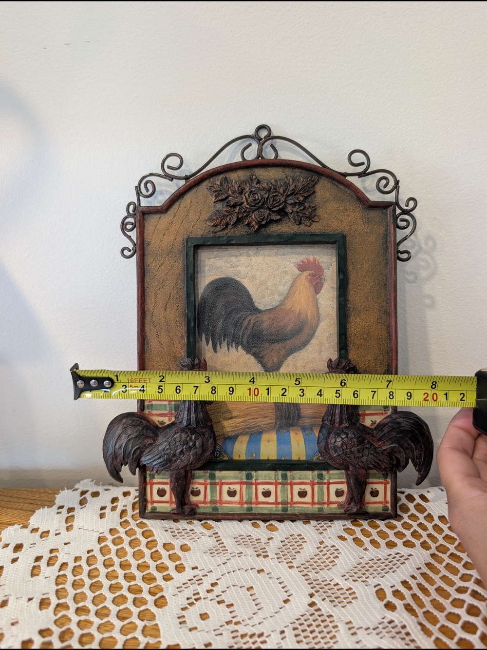 Rustic Rooster Decorative Picture Frame - Red/Brown - Picture 15 of 15